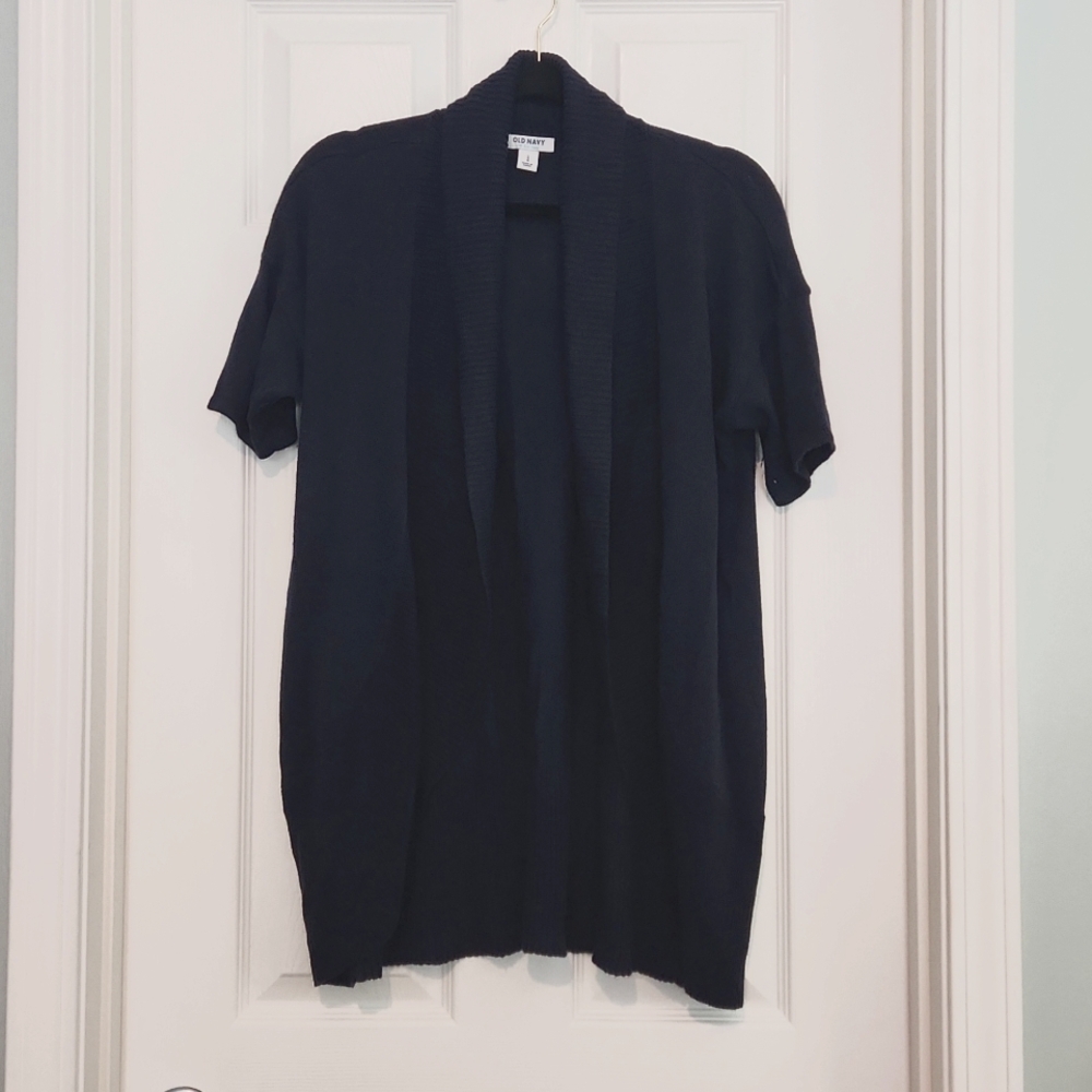Old Navy open cardigan short sleeve navy